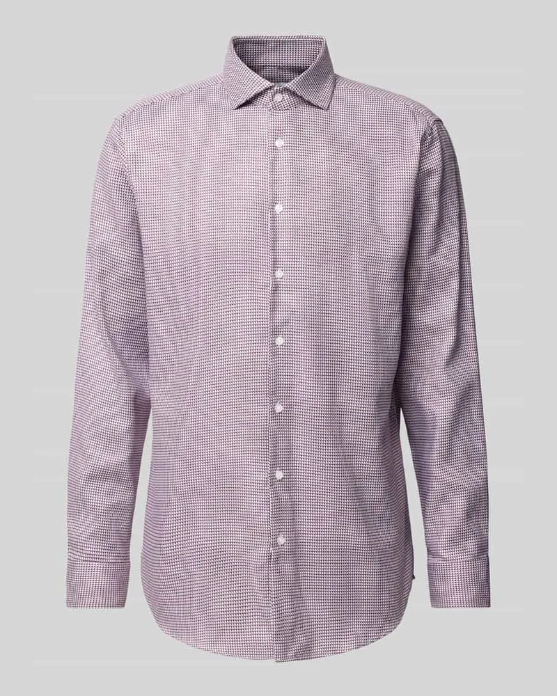 Seidensticker Regular Fit Business-Hemd mit Kentkragen Modell 'Spread Aubergine