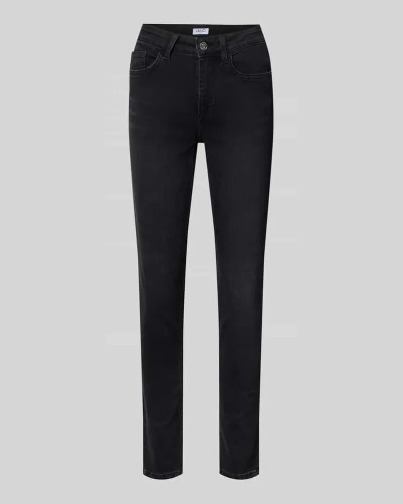 Liu Jo Super Skinny Fit Jeans im 5-Pocket-Design Modell 'DIVINE Anthrazit