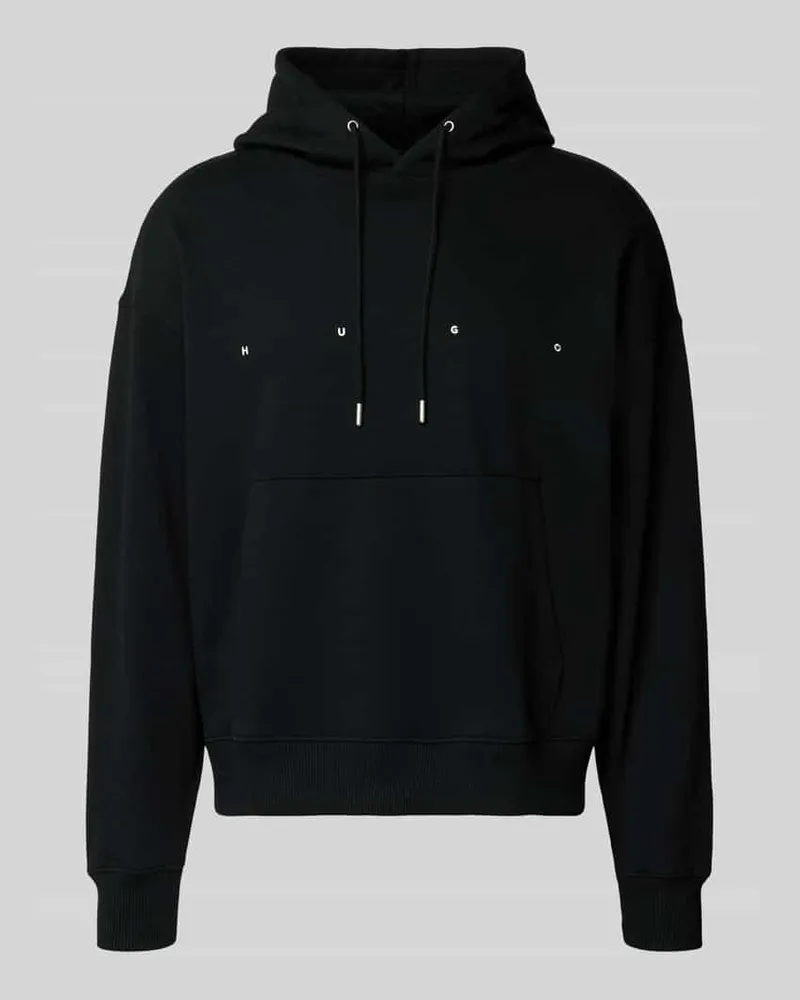 HUGO BOSS Relaxed Fit Hoodie aus reiner Baumwolle Modell 'DOLAND Black