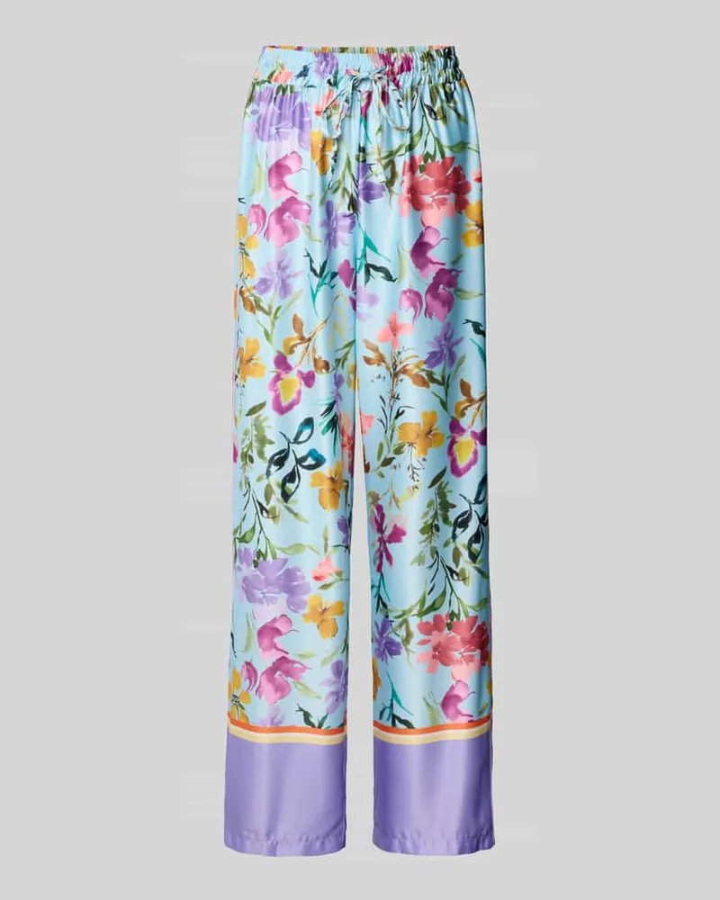 Rinascimento Stoffhose mit elastischem Bund Hellblau