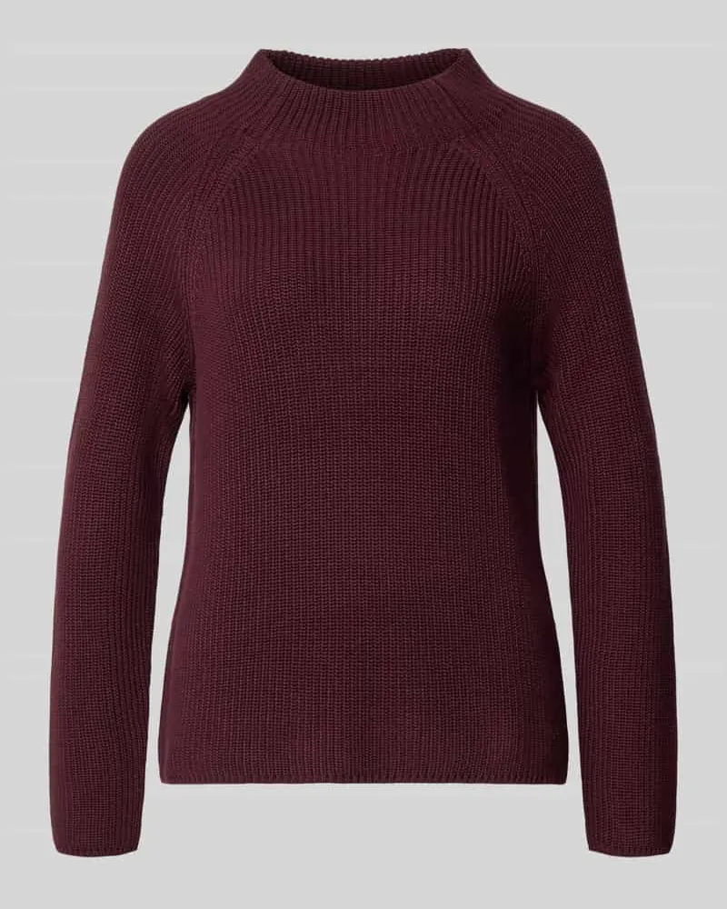 monari Strickpullover mit Stehkragen Bordeaux