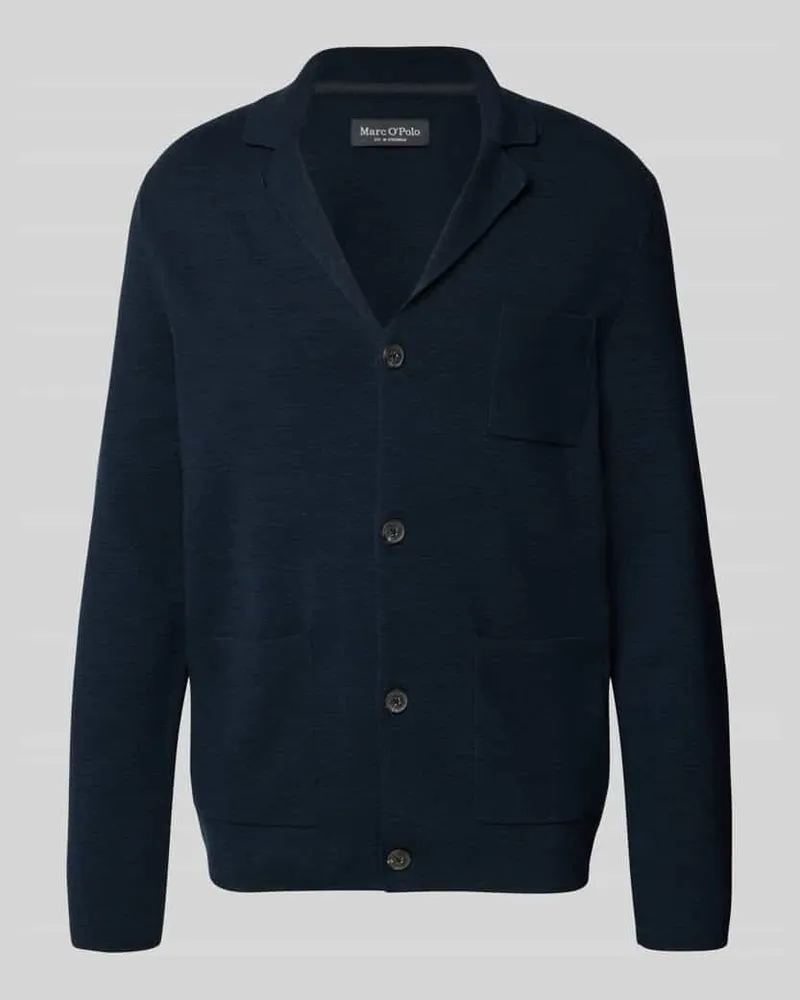 Marc O'Polo Regular Fit Strick-Sakko aus reiner Baumwolle Marine