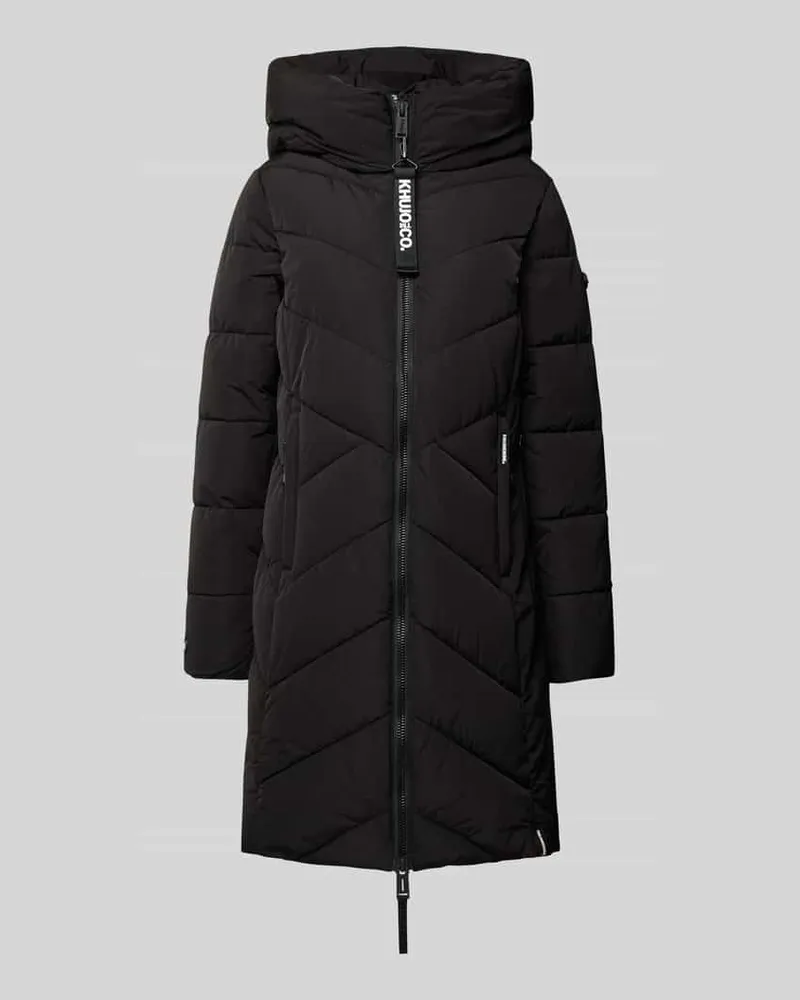 khujo Steppmantel mit Label-Detail Modell 'DARKA Black