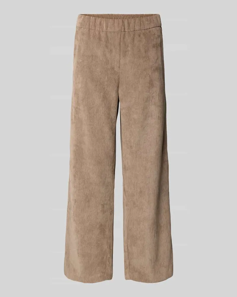 MAC Jeans Cropped Cordhose mit elastischem Bund Modell 'CHIARA Hellbraun