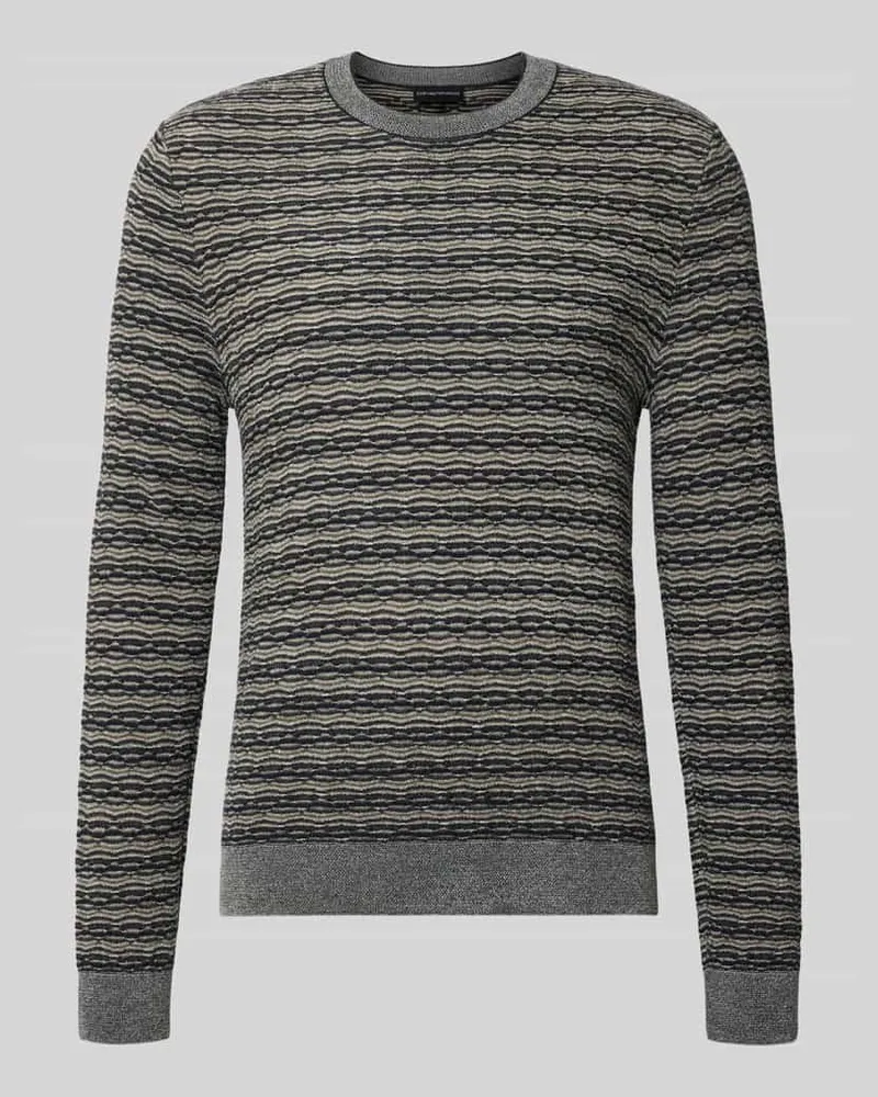 Emporio Armani Strickpullover mit Lanawolle Khaki