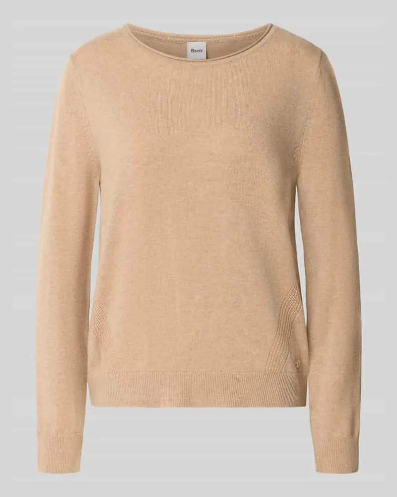 Brax Regular Fit Pullover aus Schurwoll-Kaschmir-Mix Modell 'Lisa Hellbraun