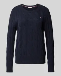 Tommy Hilfiger Strickpullover mit gerippten Abschlüssen Dunkelblau