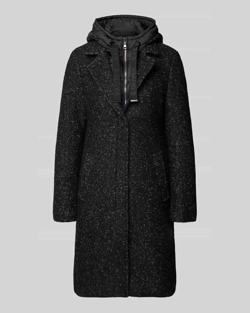 S.Oliver Regular Fit Wollmantel mit abnehmbarem Innenkragen Black