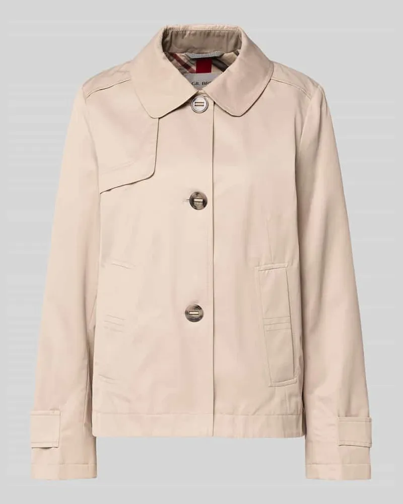 Gil Bret Jacke mit Umlegekragen und Eingrifftaschen Beige