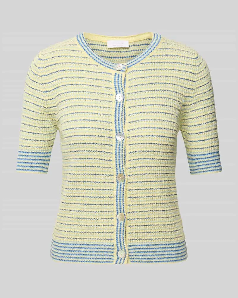 Rich&Royal Strickjacke mit Knopfleiste Hellgelb