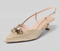 Slingbacks mit Strasssteinbesatz