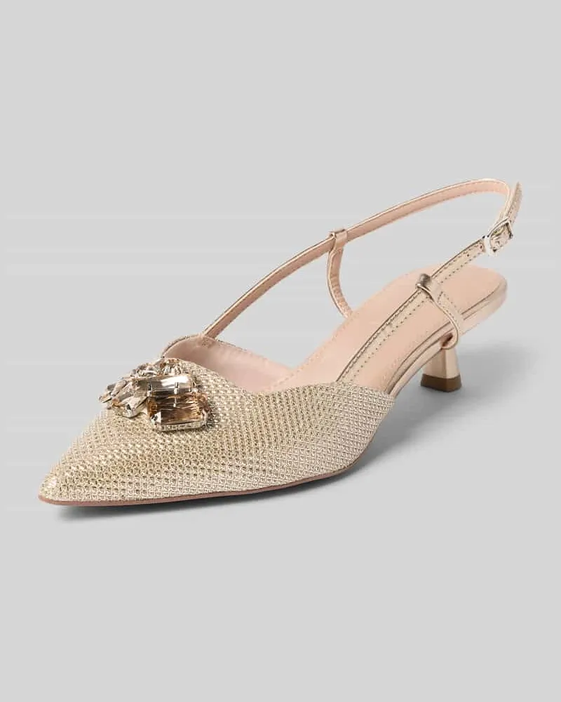 Tamaris Slingbacks mit Strasssteinbesatz Sand
