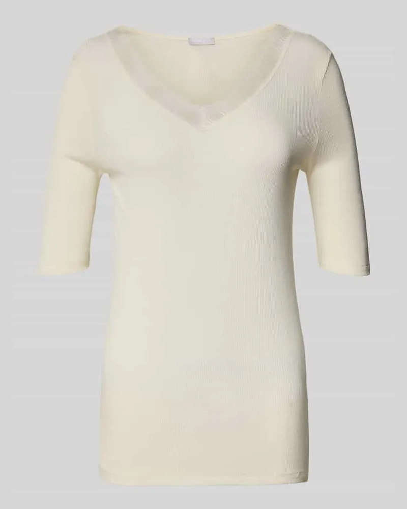Hanro Longsleeve mit 1/2-Ärmel Offwhite