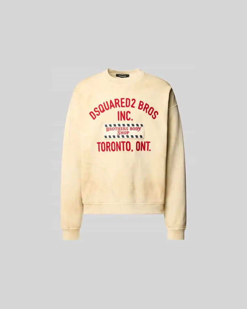 Dsquared2 Sweatshirt mit Label-Details Beige