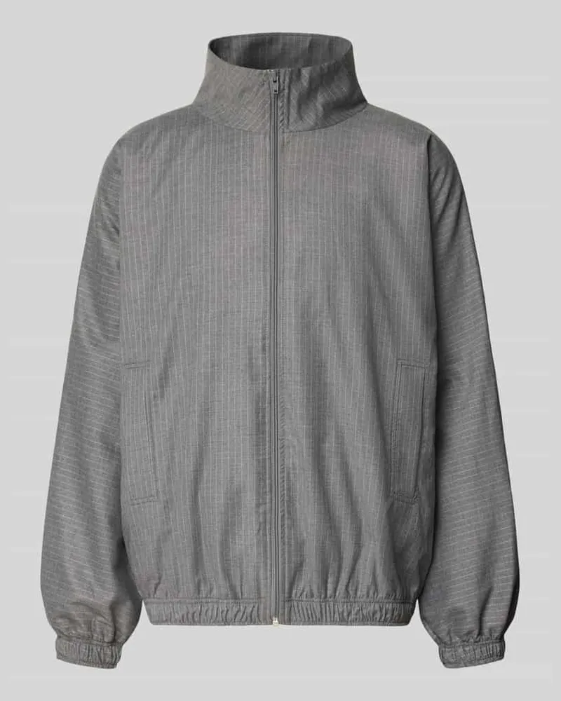 American Vintage Regular Fit Blouson mit elastischem Bund Hellgrau