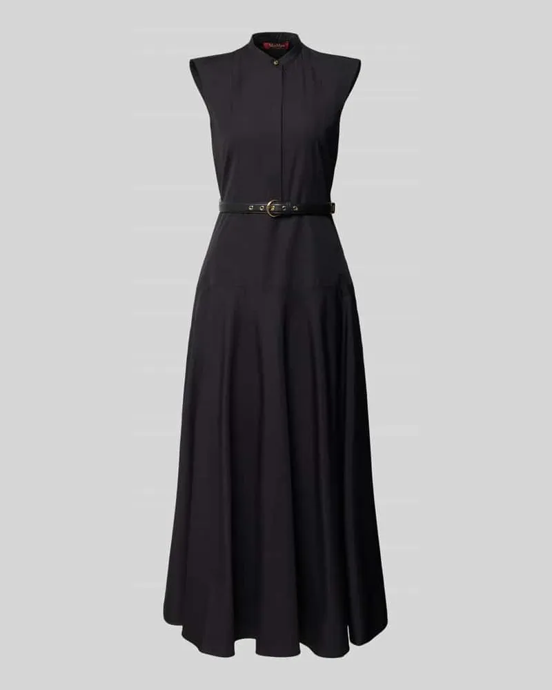 Max Mara Tailliertes Freizeitkleid aus reiner Baumwolle Modell 'GESTO Black