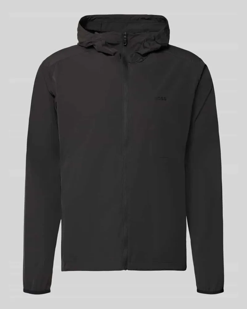 HUGO BOSS Regular Fit Trainingsjacke mit Label-Print Modell 'OW_Airynix JT HD 2 Black