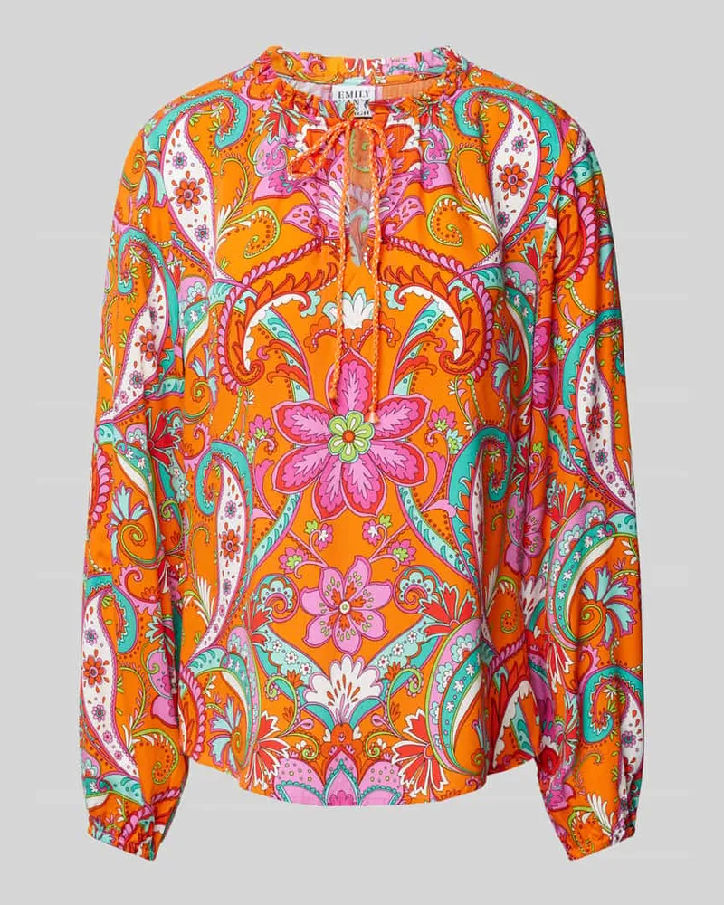 Emily van den Bergh Bluse mit Paisley-Muster Orange