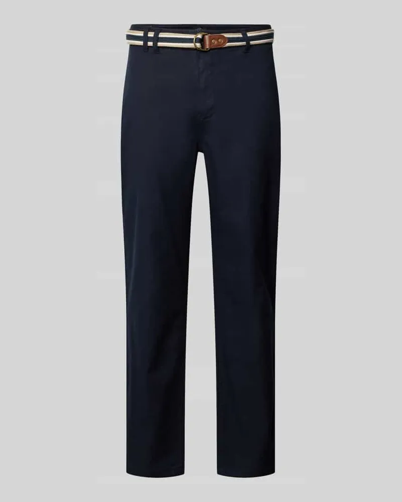 Scotch&Soda Chino mit Gürtel und Eingrifftaschen Modell 'WARREN Marine