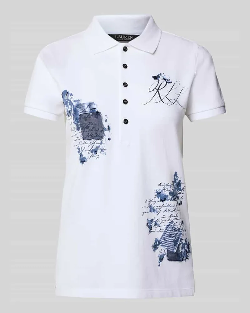 Ralph Lauren Poloshirt mit kurzer Knopfleiste Modell 'KIEWICK Weiss
