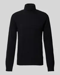 Casual Friday Rollkragenpullover mit Label-Detail Modell 'Karl Anthrazit