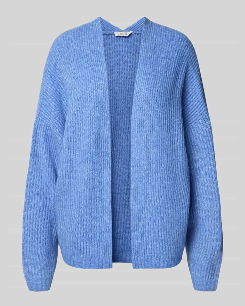 mbyM Cardigan mit gerippten Abschlüssen Dunkelblau