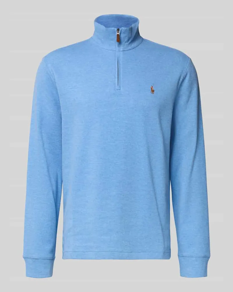 Ralph Lauren Strickpullover mit Stehkragen Royal