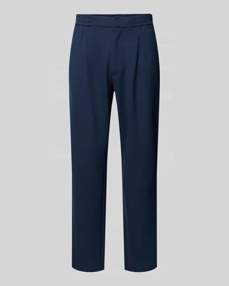 Calvin Klein Slim Tapered Fit Stoffhose mit Bundfalten Marine
