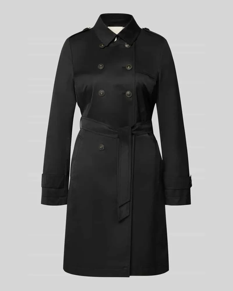 Fuchs Schmitt Regular Fit Mantel mit Umlegekragen Black