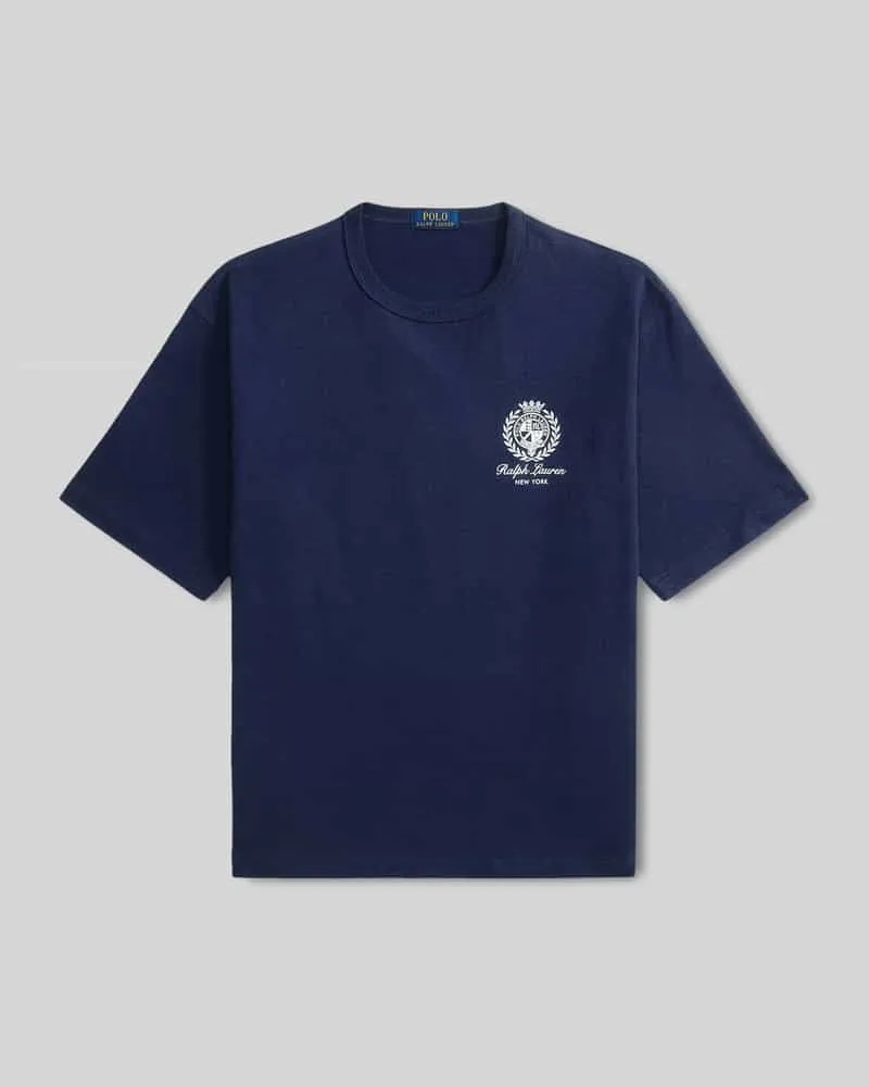 Ralph Lauren Regular Fit T-Shirt aus reiner Baumwolle Marine