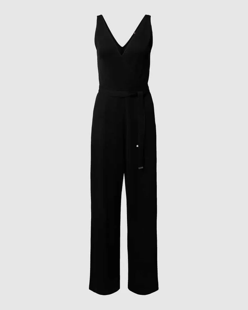 Tommy Hilfiger Jumpsuit mit V-Ausschnitt Black