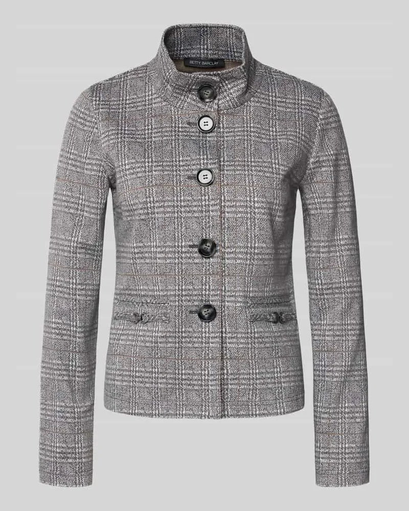 Betty Barclay Regular Fit Jacke mit Stehkragen Modell 'September Hellgrau