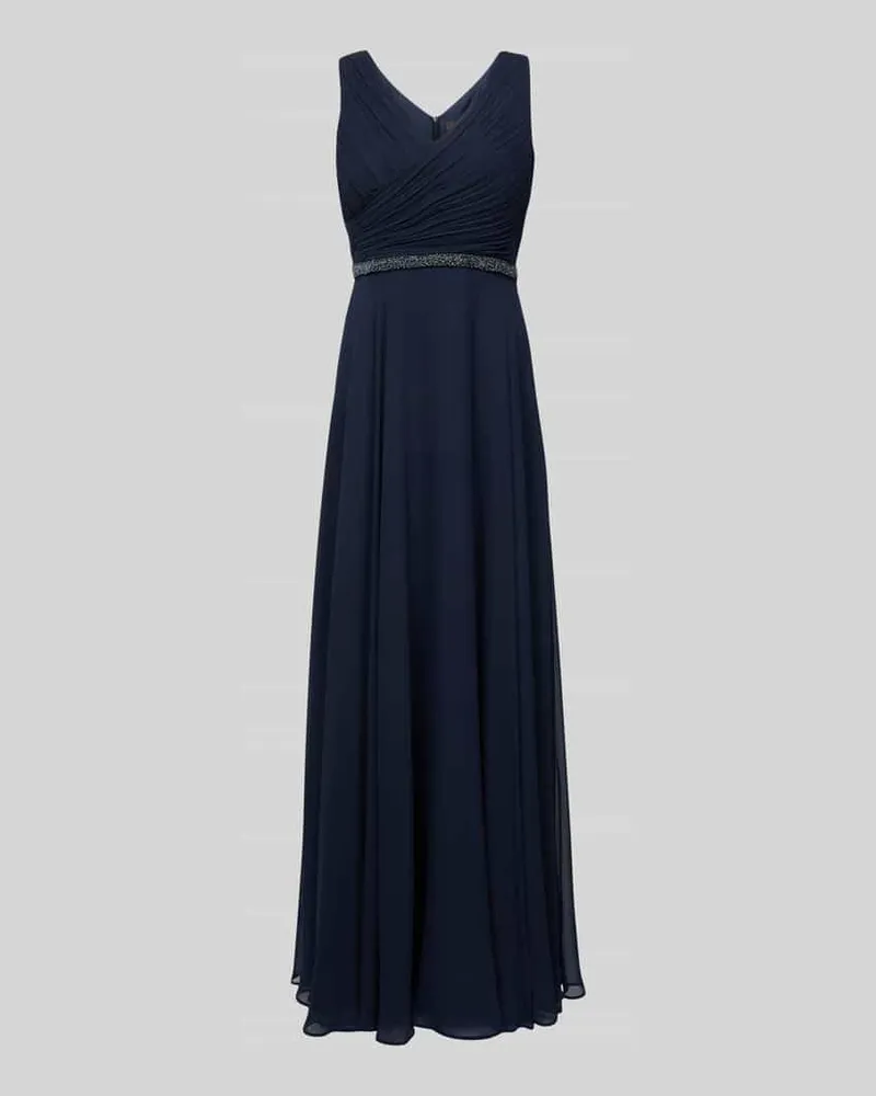 Vera Mont Abendkleid mit Taillenpasse Dunkelblau