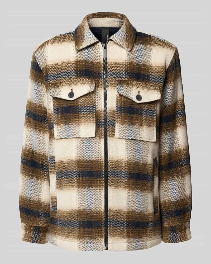 Tom Tailor Comfort Fit Hemdjacke mit Teddy-Futter Hellbraun