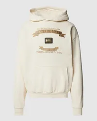 Karl Kani Hoodie mit Label-Stitching Offwhite