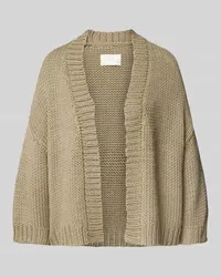 Juvia Cardigan mit Lochmuster Oliv