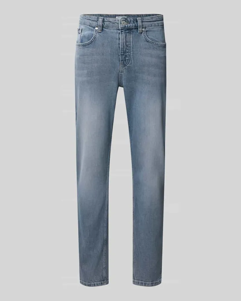 Marc O'Polo Tapered Fit Jeans aus Baumwoll-Mix Hellblau