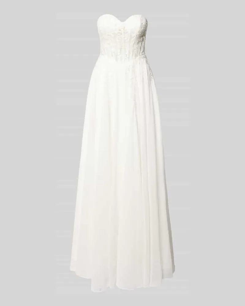 LUXUAR Corsagenkleid im Off-Shoulder-Look Offwhite