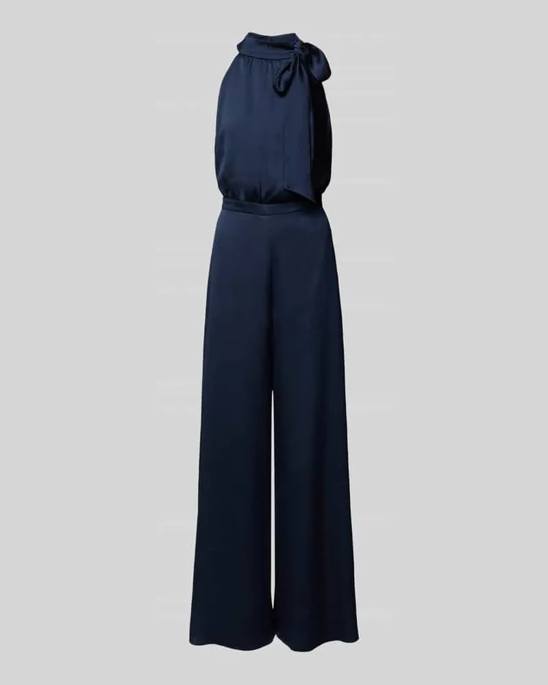 Swing Jumpsuit mit Schleifen-Detail Marine