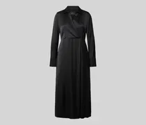 Midikleid aus Viskose-Mix mit V-Ausschnitt