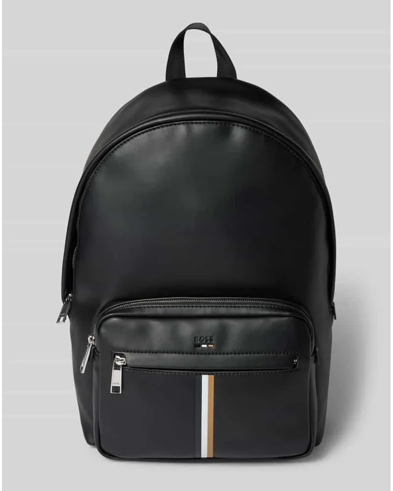 HUGO BOSS Rucksack in Leder-Optik Black