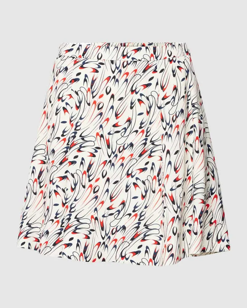 Tommy Hilfiger Minirock mit Allover-Muster Ecru