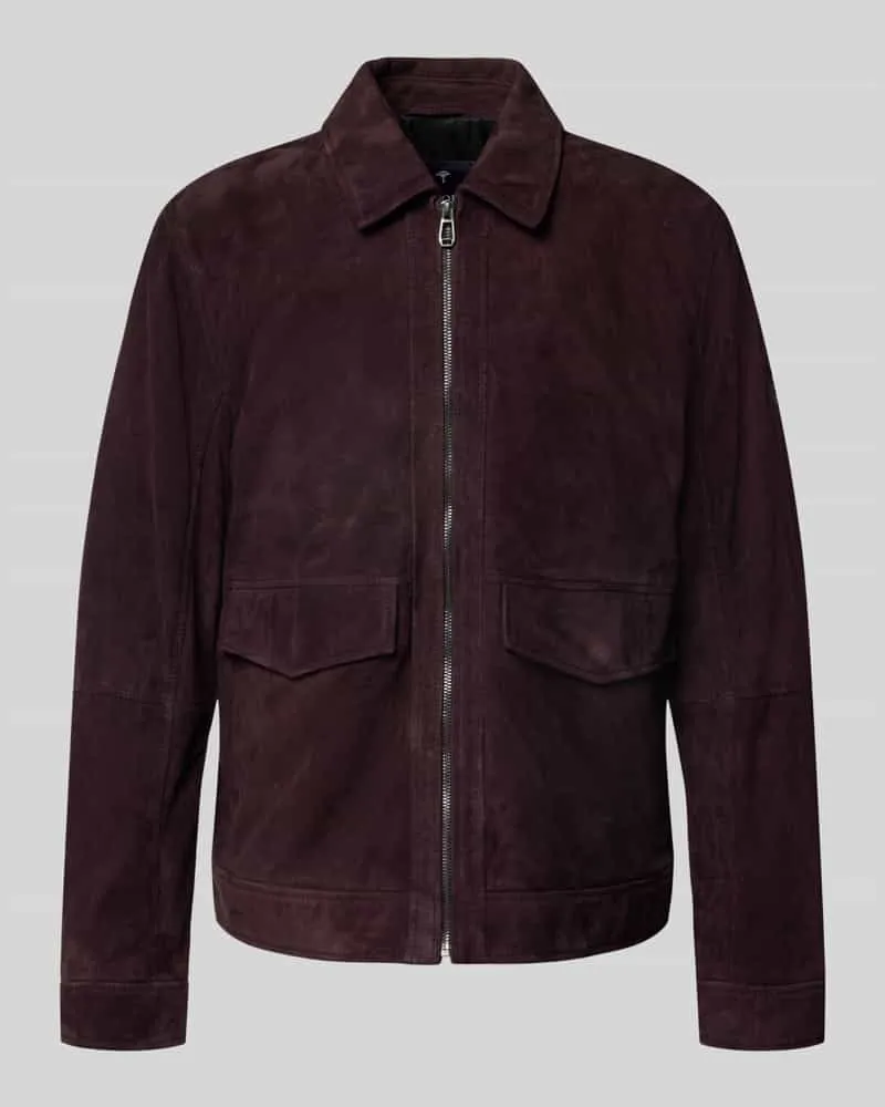 JOOP! Lederjacke mit Reißverschluss Purple