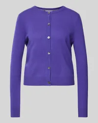 Christian Berg Cardigan mit durchgehender Knopfleiste Violett