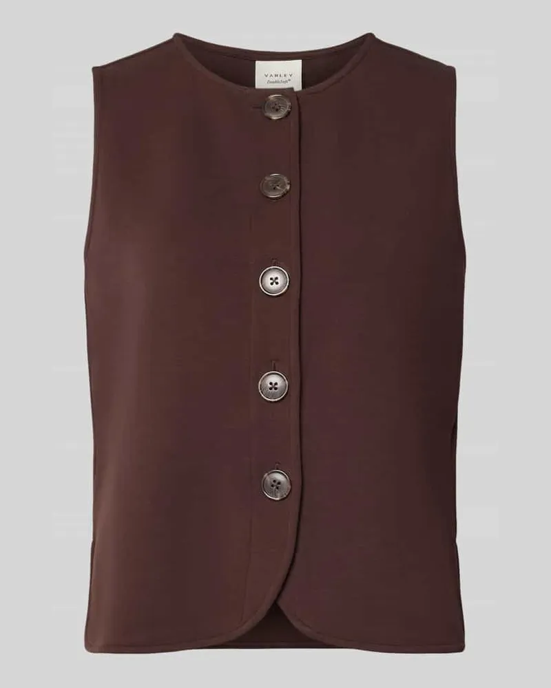Varley Regular Fit Weste aus Viskose-Mix Modell 'Josie Dunkelbraun