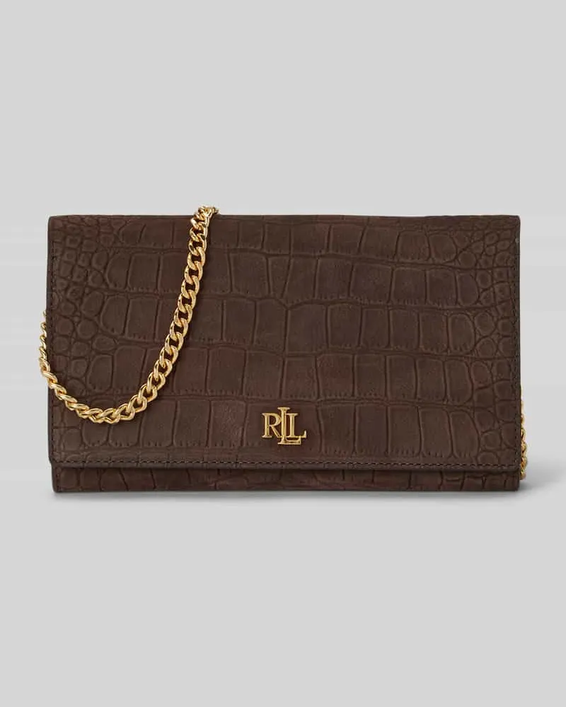 Ralph Lauren Umhängetasche aus echtem Kalbsleder Modell 'ADAIR Dunkelbraun