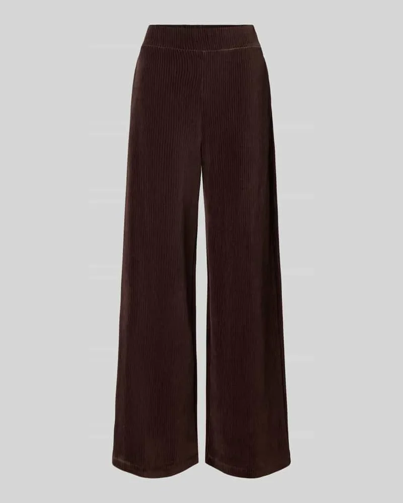 Rich&Royal Wide Leg Cordhose aus Baumwoll-Mix Schoko