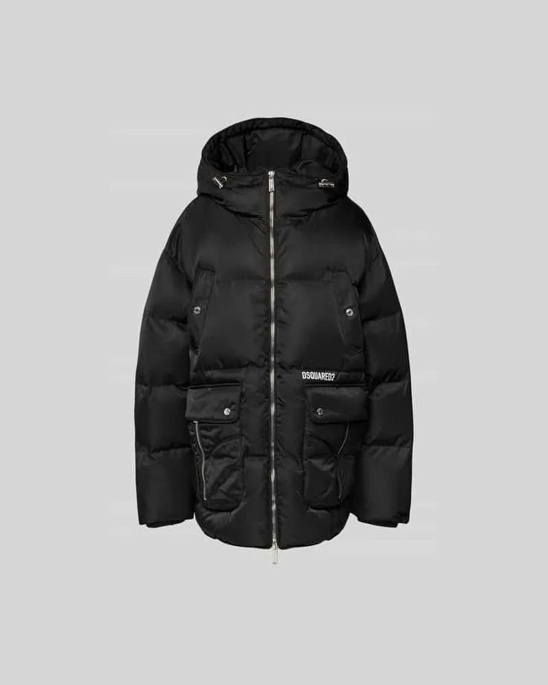 Dsquared2 Steppmantel mit Kapuze Black