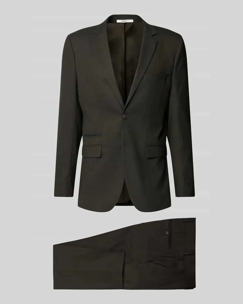 Selected Homme Slim Fit Anzug mit Woll-Anteil Modell 'NEIL Dunkelgruen
