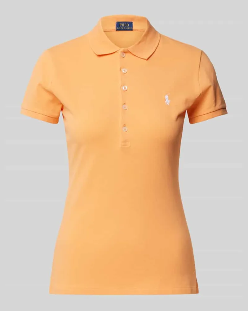 Ralph Lauren Poloshirt mit Label-Stitching Modell 'JULIE Orange